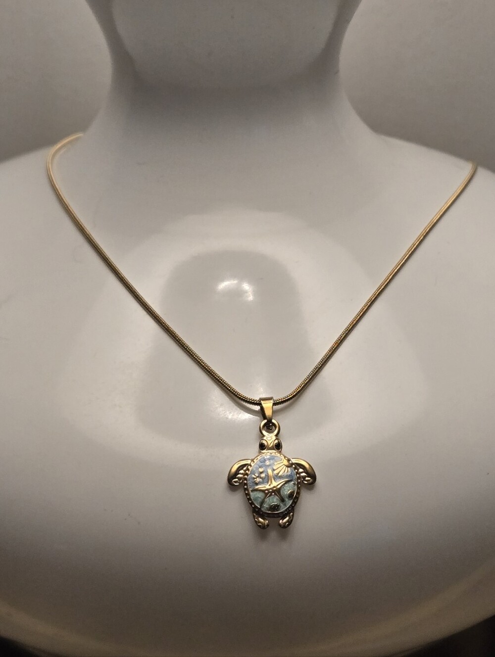 Stainless Steel Bohemian Ocean-themed Sea Turtle Pendant with Colorful Drip Enam - Picture 7 of 8